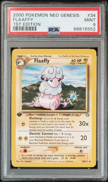 PSA 9 Flaffy 34/111 1st Edition