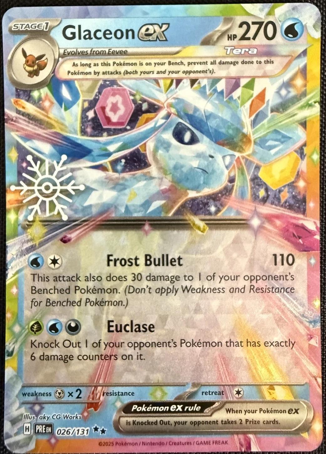 Glaceon ex 026/131Sealed Holiday Callender Promo