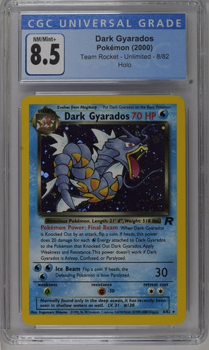 CGC 8.5 Dark Gyarados 8.82