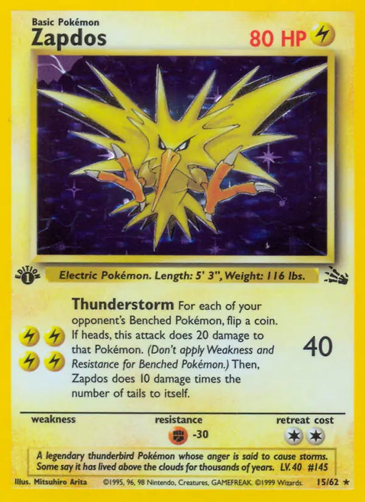 Zapdos 15/62 1st Edition MP