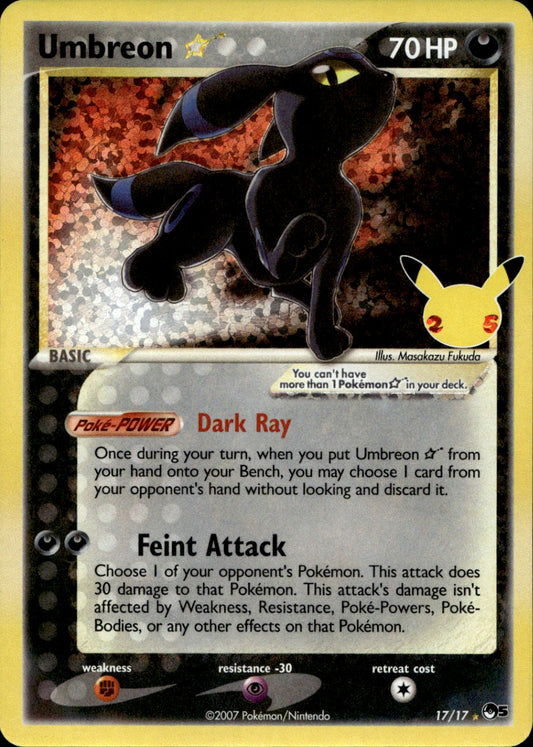 Umbreon Star Classic Collection Celebrations: Classic Collection 17/17 NM