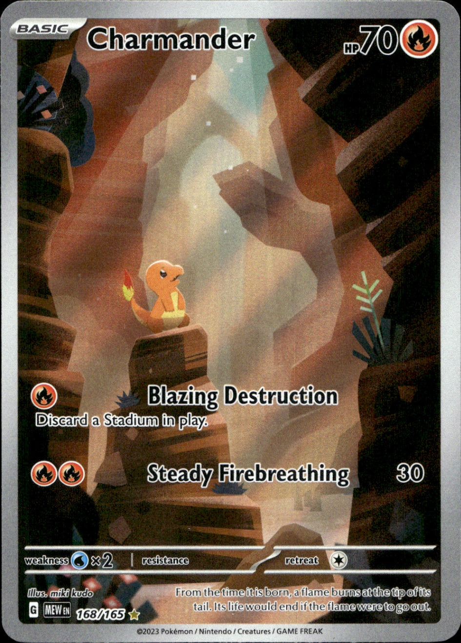 Charmander Illustration Rare SV: Scarlet & Violet 151 168/165 NM