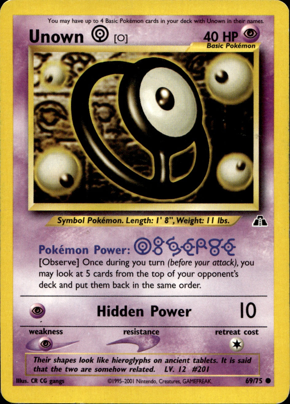 Unown [O] Common Neo Discovery 69/75 LP