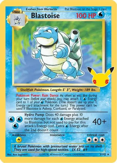 Blastoise 2/102 Celebrations