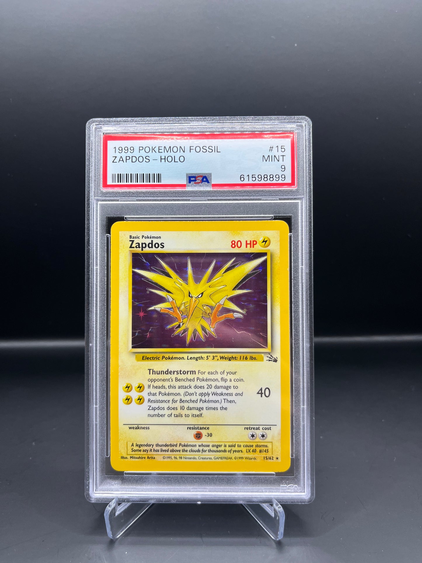 PSA 9 Zapdos 15/62