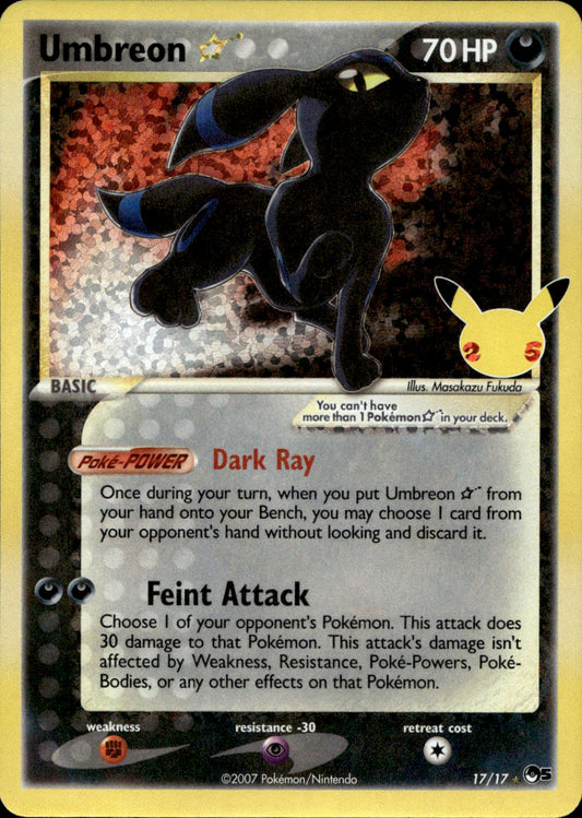Umbreon Star Classic Collection Celebrations: Classic Collection 17/17 NM