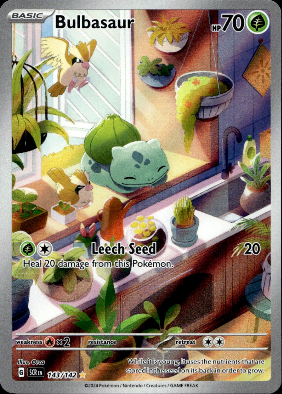Bulbasaur Illustration Rare SV07: Stellar Crown 143/142 NM
